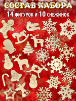 Новогодние украшения ёлочные игрушки своими руками подарочный набор от Деда Мороза 24  шт Мини  на сайте Megapodarok.su 