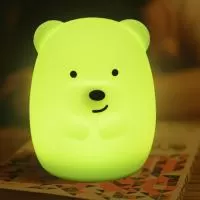 Светильник-медвежонок большой мягкий силиконовый светильник ночник